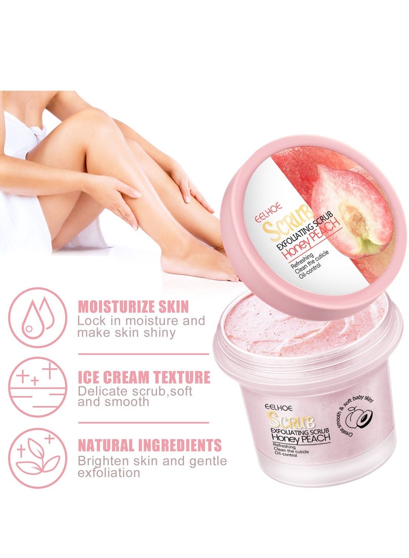 إيلهو مقشر للجسم بالخوخ و ترطيب و ترطيب و التحكم في الزيت و منظف و مقشر لبشرة الدجاج - Image 2