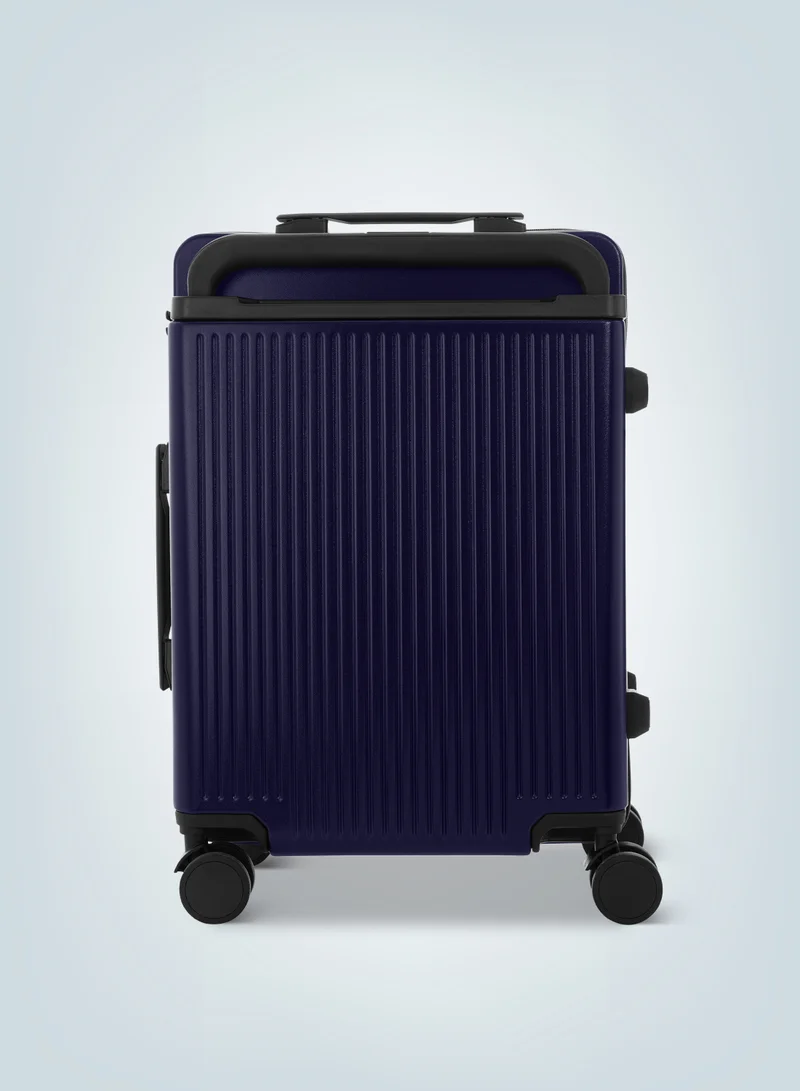PARAJOHN Navy Premium Wide Handle Spinner Carry On Luggage Trolley with TSA Lock 20 Inch Navy  | Best Price UAE
