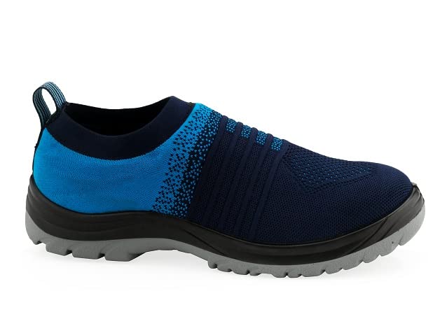 NEOSAFE Falcore A2014 Sports Line Safety Shoes in Fibre Toe and PU Sole, Knitted Slip-on Light Weight (Blue) 8 - Image 5