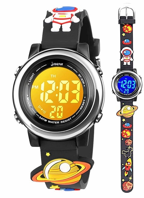 Toddler Kids Digital Watches for Girls Boys,3D Cute Cartoon 7 Color Lights Waterproof Sport Electronic Wrist Watch with Alarm Stopwatch for 3-10 Year Children