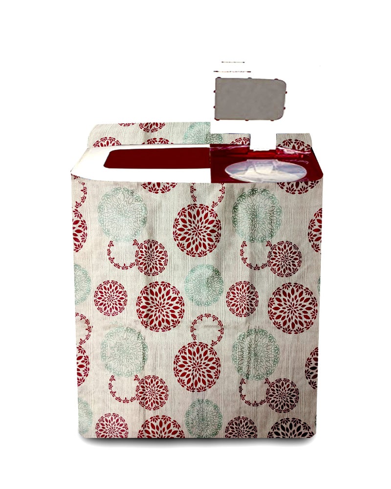 KANUSHI Industries® 100% Waterproof & Dustproof Top Load Semi Automatic Washing Machine Cover (Suitable for 6 Kg, 6.5 kg, 7 kg, 7.5 kg)+ 1 Pc Designer Laundry Bag(VAR-Washing-SEMI+LB-NW-NEW-11) - Image 2