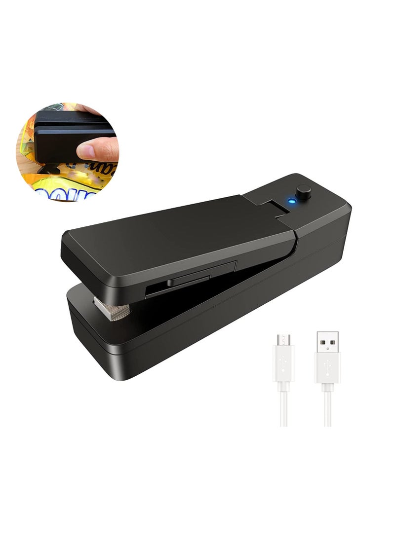 NIBEMINENT Mini Bag Sealer USB Rechargeable Sealing Machine 2 in 1 Heat and Cutter Portable Handheld Vacuum Kitchen Gadget for Snack Fruits Chip Sandwich Plastic Bags Storage - Image 1