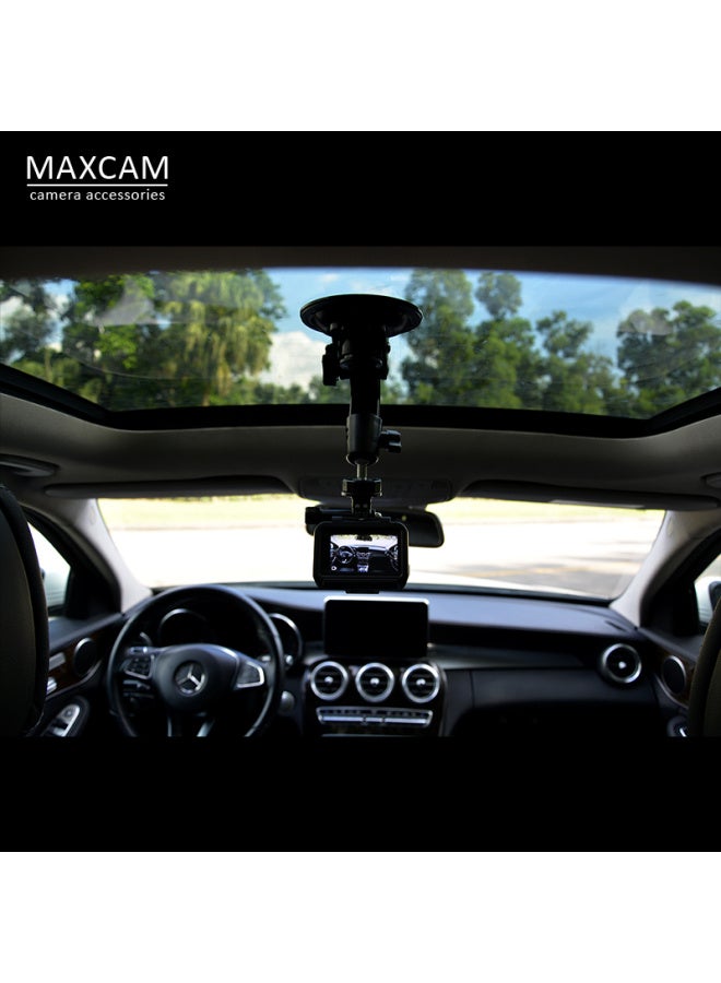 MAXCAM ماكس كام مناسب لكاميرا دي جي آي أكشن 5 4 3 2، كاميرا أوزمو أكشن، جوبرو، 12110987، كوب شفط للسيارة، تركيب على زجاج النافذة، ملحقات حامل مثبت على السيارة - Image 4