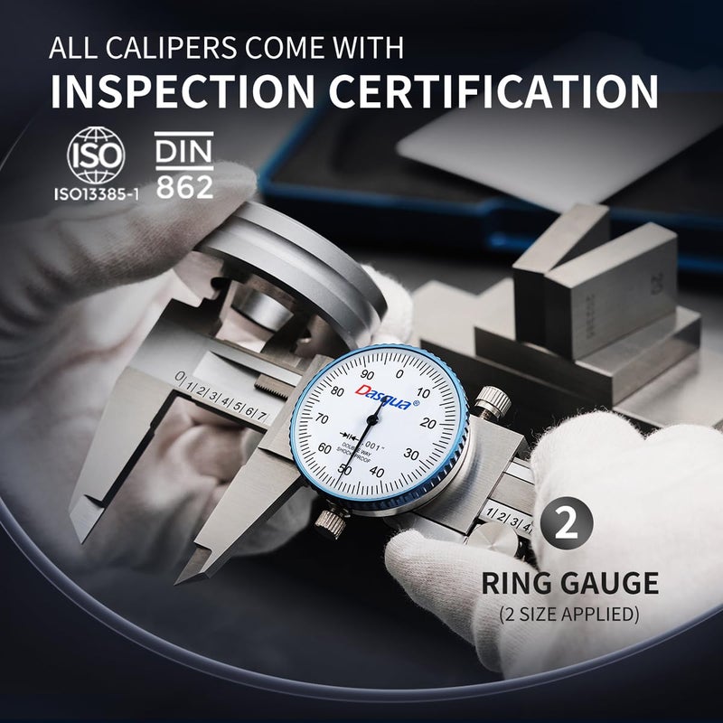 Dasqua 1332-4110 0-6" Machinist Grade Dial Caliper - Image 4