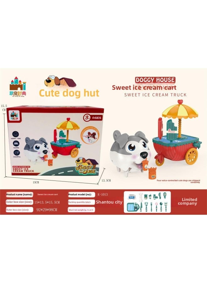 Fun Play Home Electronic Pet Dog Inertia Sliding Car Airship Toy Birthday Gift-Color:Sweet Ice Cream Car (color Box  - Image 1