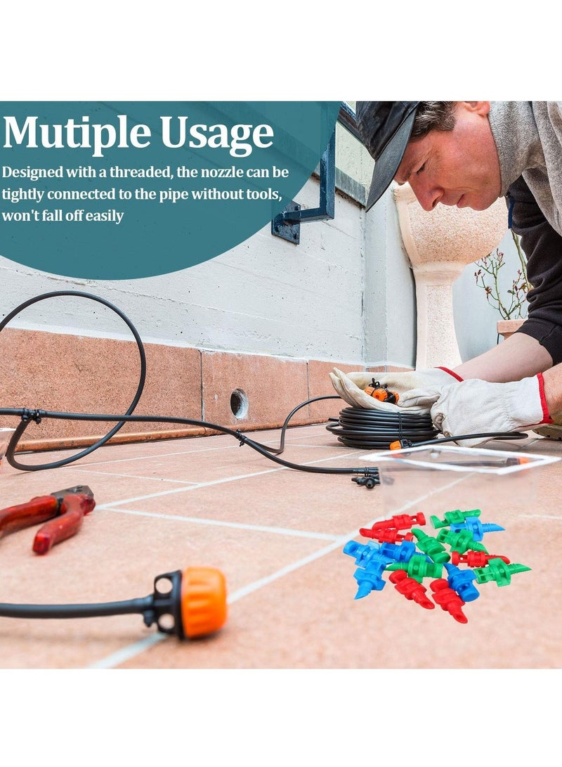 Excefore Micro Atomizing Garden Sprinkler Nozzle, 90/180/360 Degree Refraction Micro Water Spray Misting Nozzle for Garden Lawn Water Spray Misting Sprinkler Irrigation System - Image 4