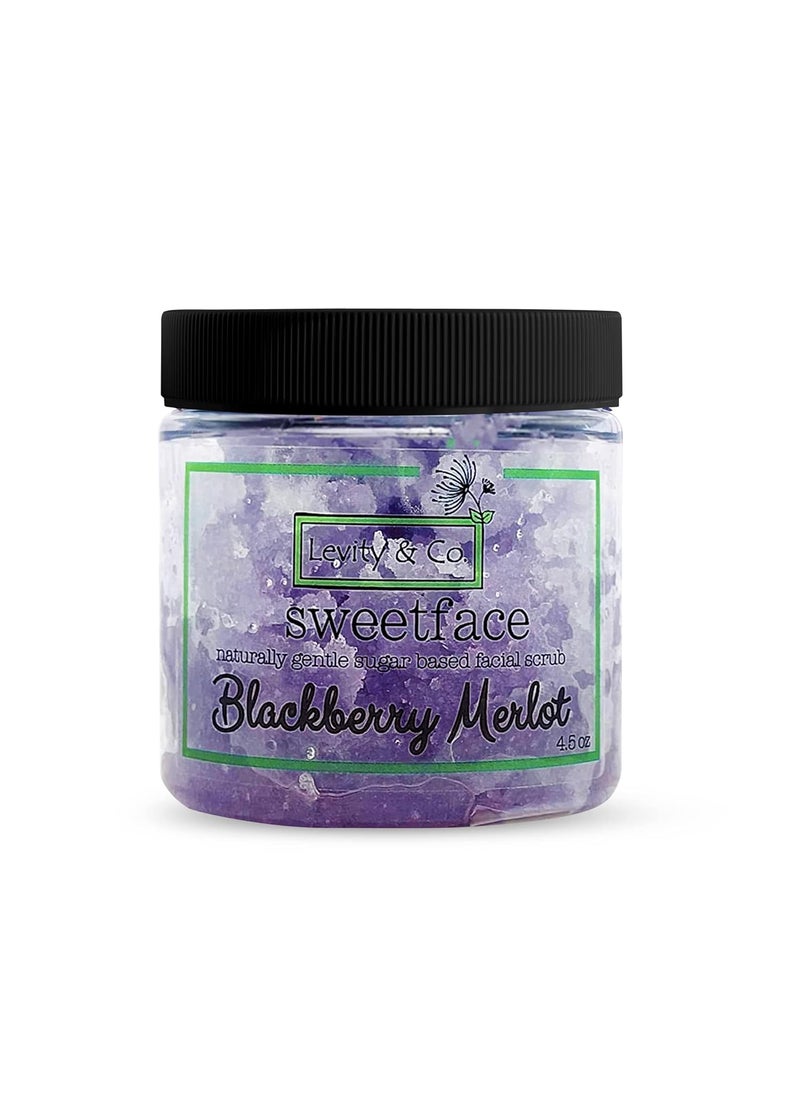 Levity & Co. Levity  Co Sweetface Facial Sugar Scrub Anti Aging Deep Cleaning Acne Treatment Exfoliating Facial Scrub Regenerates  Brightens Face Neck  Dcollet Blackberry Merlot 