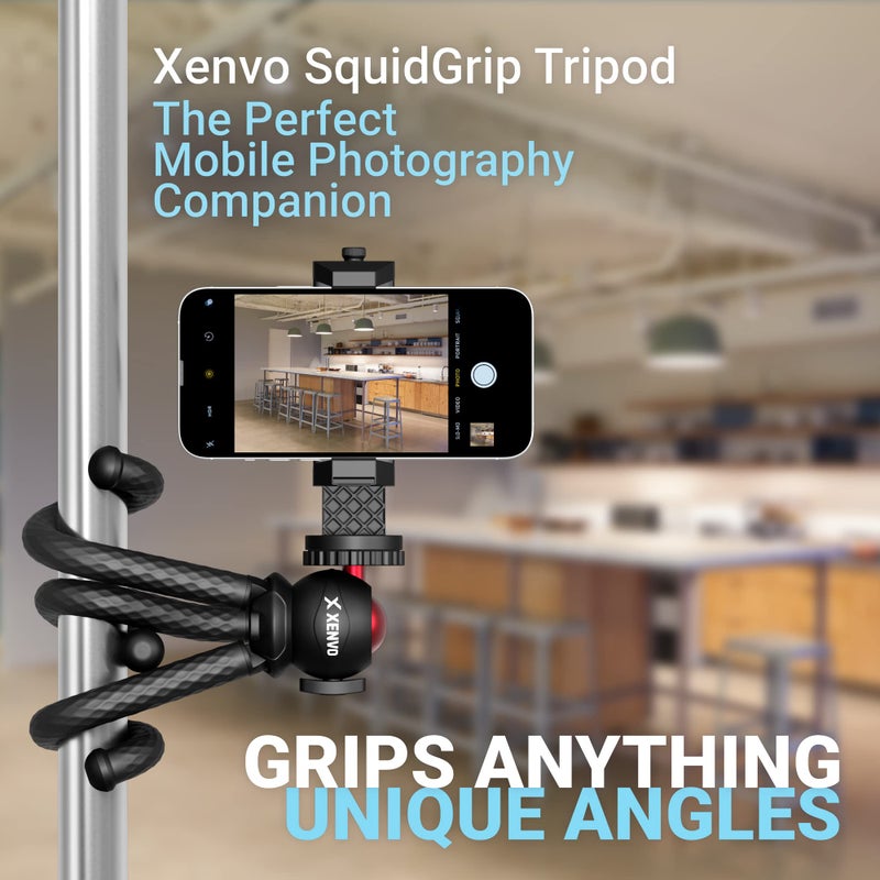 Xenvo SquidGrip Flexible Cell Phone Tripod and Portable Action Camera Holder - Compatible with iPhone, GoPro, Android, Samsung, Google Pixel and All Mobile Phones Red - Image 4