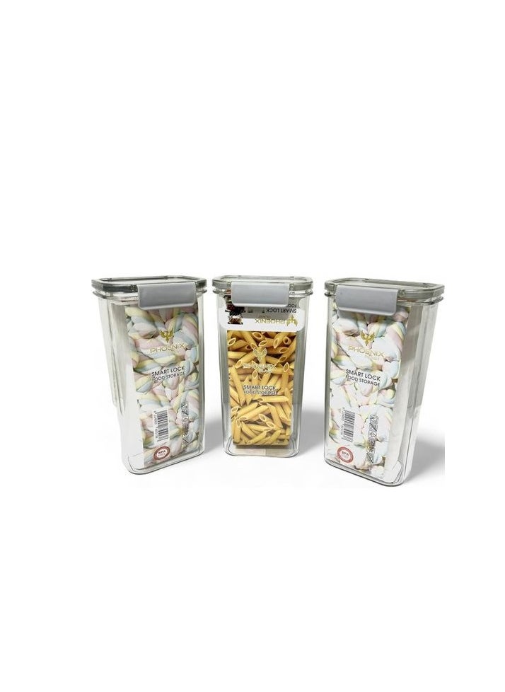 Generic - Smart Lock container food storage organizer 3 pcs x 1700ml - Image 1