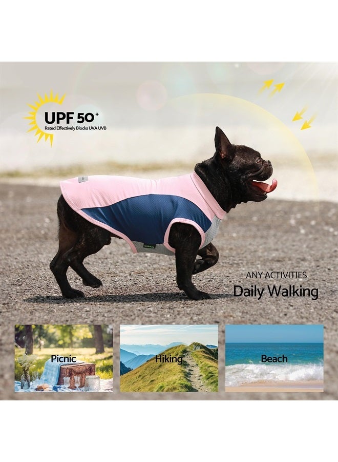 Fitwarm 2 Pack UPF 50+ UV Sun Protection Dog Shirt, Lightweight Breathable Cooling Vest, Quick Dry Dog Summer Clothes for Small Dogs Boy Girl, Reflective Label Pet Cat Outfit, Pink, XS - Image 2