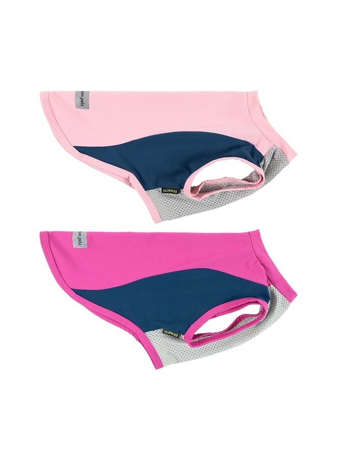 Fitwarm 2 Pack UPF 50+ UV Sun Protection Dog Shirt, Lightweight Breathable Cooling Vest, Quick Dry Dog Summer Clothes for Small Dogs Boy Girl, Reflective Label Pet Cat Outfit, Pink, XS - Image 5
