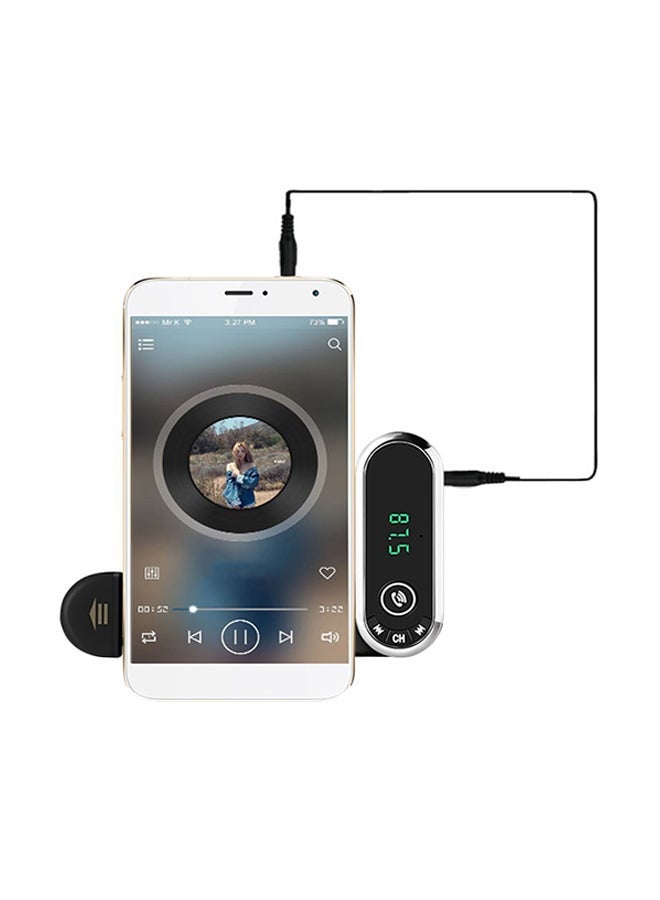 NIBEMINENT Wireless Bluetooth Car Charger With Phone Holder Black - Image 1