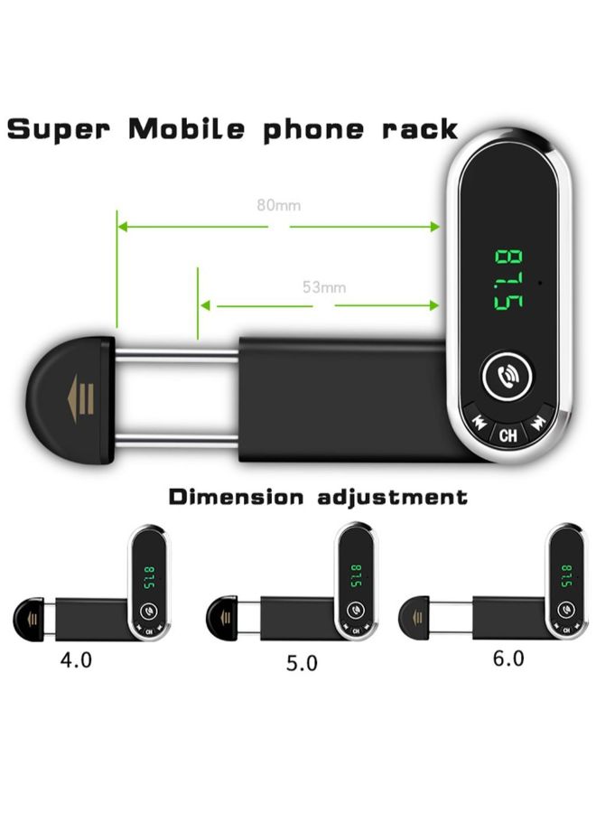 NIBEMINENT Wireless Bluetooth Car Charger With Phone Holder Black - Image 4