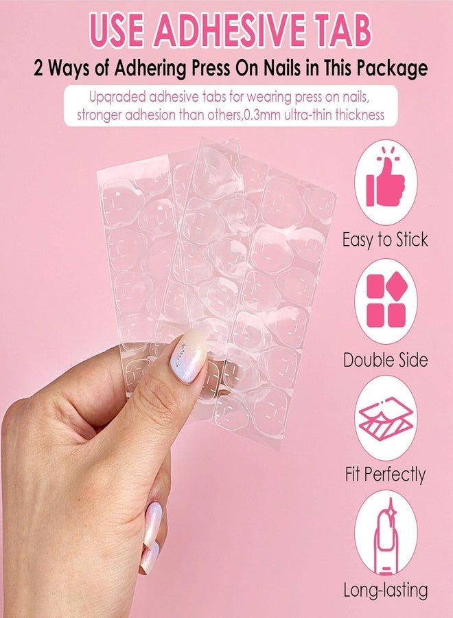 نيل ويند مجموعة أظافر NAILWIND اللاصقة مع غراء وشرائط لاصقة - مجموعة تحضير الأظافر مع مبرد صغير، أعواد تنظيف الجلد الميت، ووسادات تحضير | أدوات أظافر صناعية تدوم طويلاً للمبتدئين والاستخدام في الصالونات - Image 5