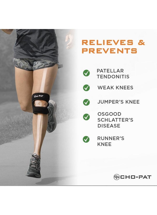 Cho-Pat Cho-Pat Dual Action Double-Layer Adjustable Knee Strap, Pain Relief for Chondromalacia, Osgood Schlatter’s, Tendonitis, and Meniscus Tears, Large  - Image 2