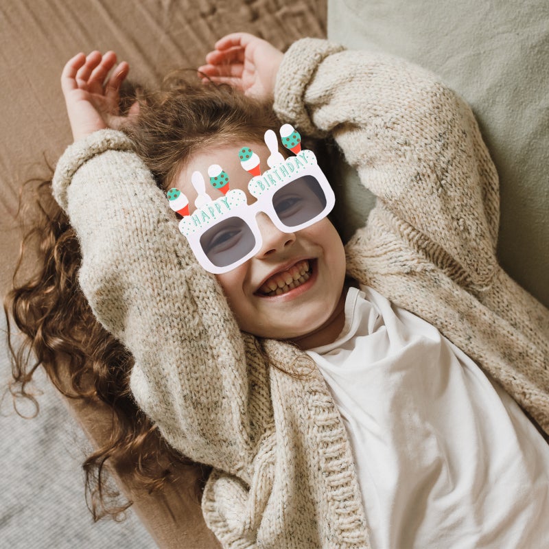2 Pcs Birthday Party Glasses Festival Glasses Funny Eyeglasses Cartoon Glasses - Image 5