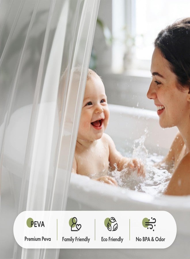 Bathway Shower Curtain Liner, Frosted Shower Curtain Liner 72x84 PEVA Waterproof Shower Curtain Liner Plastic with 3 Magnets and 12 Rustproof Metal Grommets, Lightweight Long Shower Liner for Bathroom - Image 2