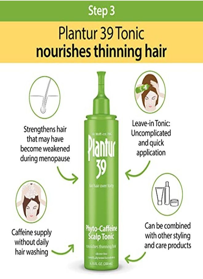 Plantur 39 Stressed Hair 3Step System PhytoCaffeine Shampoo, Conditioner, Tonic For Colored, Stressed Hair  - Image 4