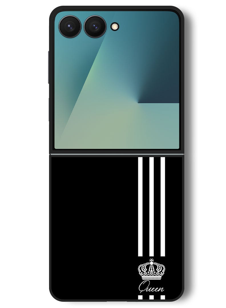 Theodor Case Compatible with Samsung Galaxy Z Flip 7 - 6.9 Inch Protection Shockproof Bumper Cover Queen Crown - Image 1