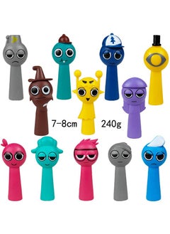 Y&D 12 Piece Sprunki  Figures The Sprunki  Action Figure Toys For Fans Sprunki Series Figures Model Birthday Cake Toppers 