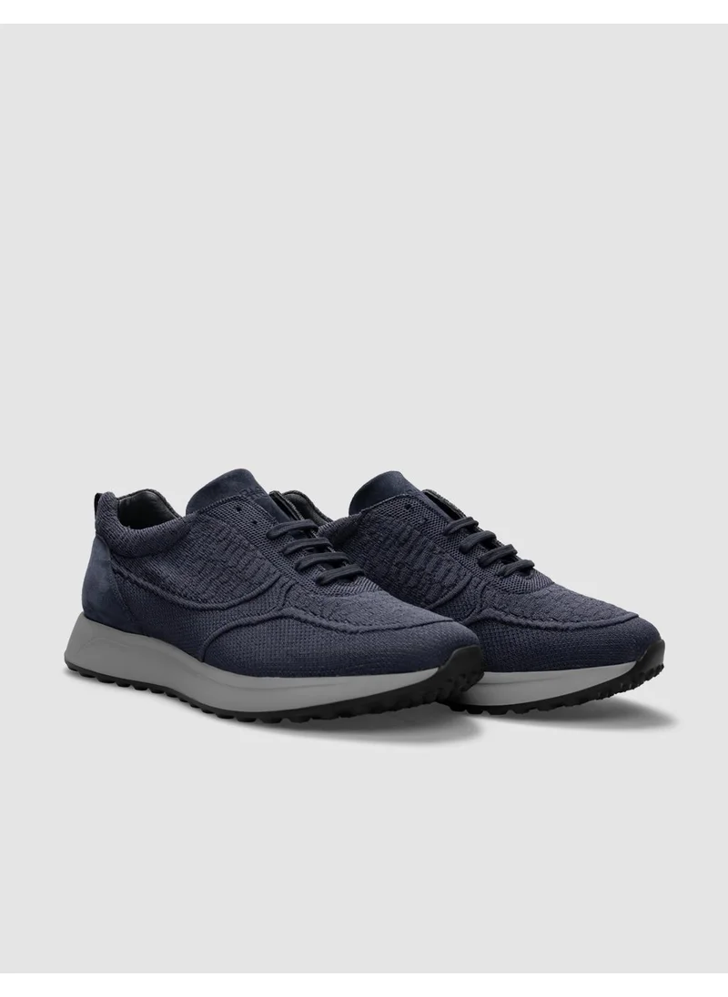 كاباني Knitwear Navy Blue Lace-up Men's Sports Shoes