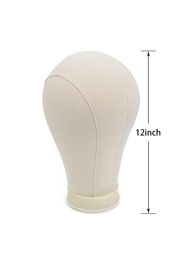 يتبيت مجموعة رأس كتلة قماشية مقاس 22 بوصة من YTBYT مع حامل على شكل فتحة C لصنع شعر مستعار وعرض نسج وتصفيف رأس مانيكان - Image 2