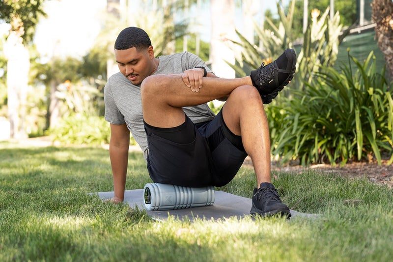TRIGGERPOINT Performance Therapy Grid Patented Multi-Density Foam Massage Roller (80% Recycled) Exercise, Deep Tissue Muscle Recovery - Muscle Pain&Tightness, Improves Circulation (13"), Blue - Image 5
