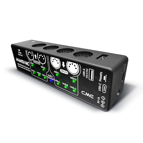 CME H4MIDI WC – Advanced USB Host MIDI Interface with Router, Filter, Mapper, Optional WIDI Bluetooth MIDI, Standalone 9V Power mode - Perfect for Guitarists and Producers - Image 1