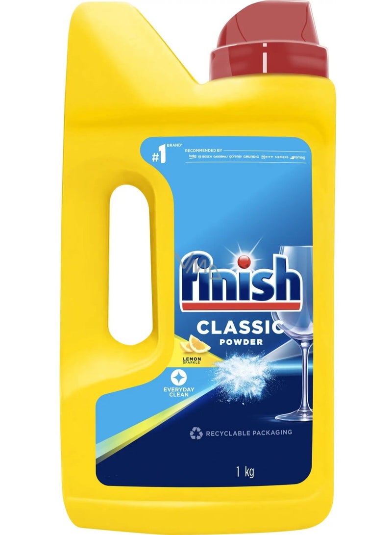 Finish Dishwasher Detergent Powder 1  Kg Lemon