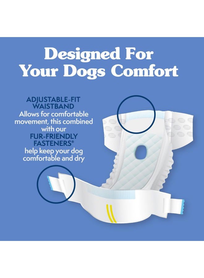 Simple Solution Disposable Dog Diapers for Female Dogs, True Fit, Absorbent, Leak Proof with Wetness Indicator, Puppy & Doggie Period Pad and Pee Diaper, For Medium Pets, 15-23 Inch Waist, 30 Count - Image 3