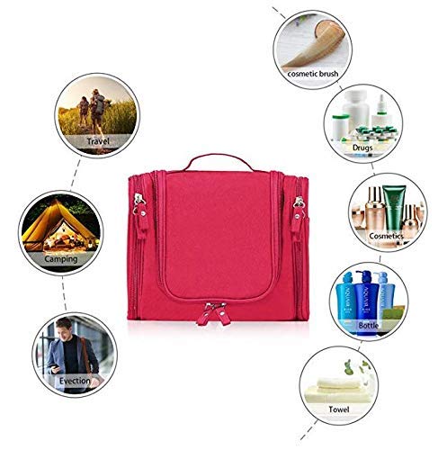Saiyam Nylon Oxford Material Toiletry Bag Make-Up Pouch Travel Bag Organizer (23 x 10.5 x 20 cm, MultiColor) - Image 3