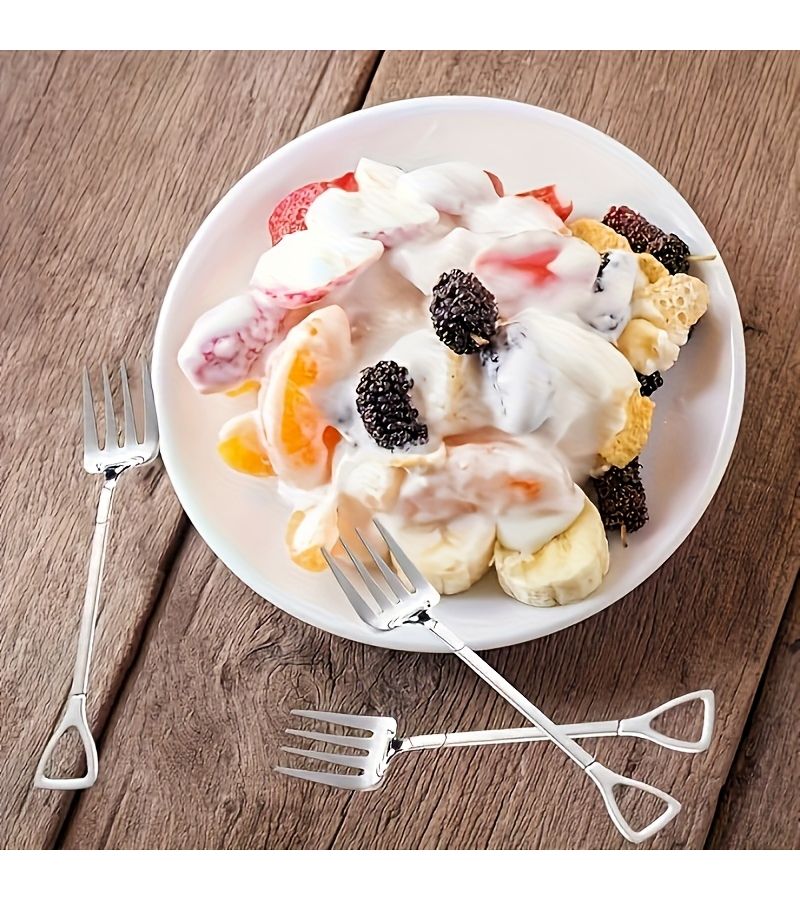 12 Pack Stainless Steel Fruit Cake Dessert Forks 6.1 Inch Creative Cutlery Dishwasher Safe for Home Restaurant Hotel Party Gift Coffee Bar Halloween Day of The Dead Christmas - Image 5