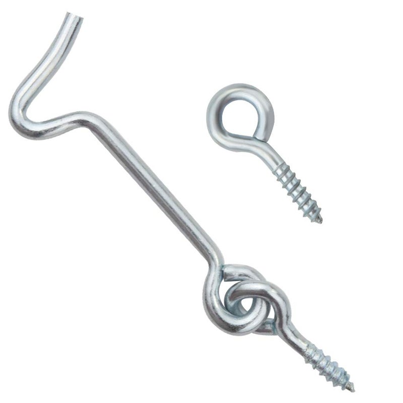 Yeabwps 8 Pcs 2.5 Inches Cabin Hook Eye Latch Gate Door Swivel Window Door Hook With Mounting Screws (Silver 2.5 Inches) - Image 3