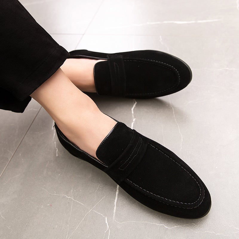 2023 Autumn New British Men'S Casual Leather Shoes Pointed Toe Slip-On Korean Fashion Stylist Slip-On Fashion Shoes - Image 4