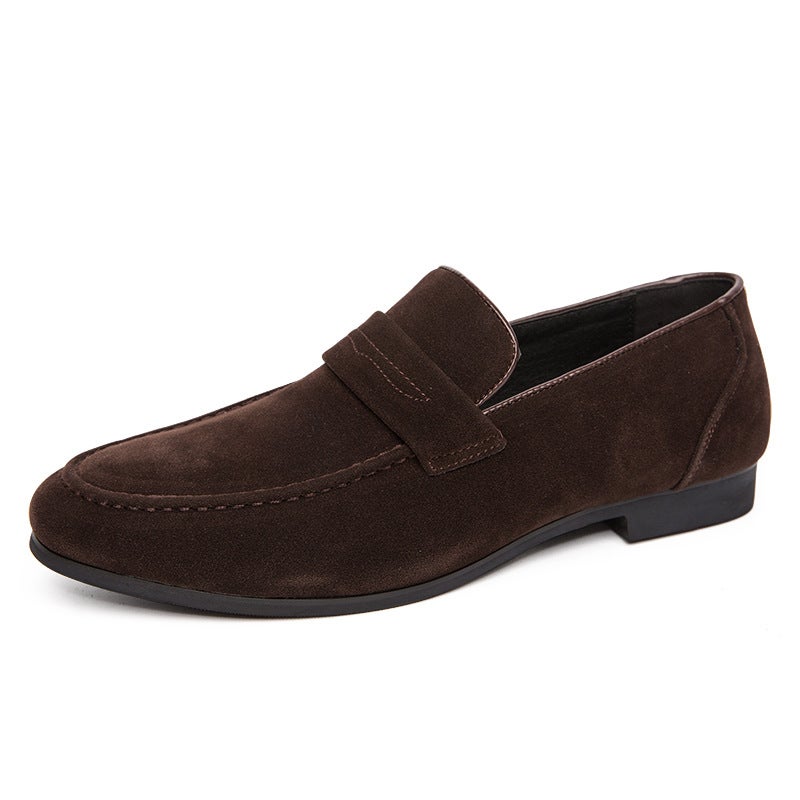 2023 Autumn New British Men'S Casual Leather Shoes Pointed Toe Slip-On Korean Fashion Stylist Slip-On Fashion Shoes - Image 1