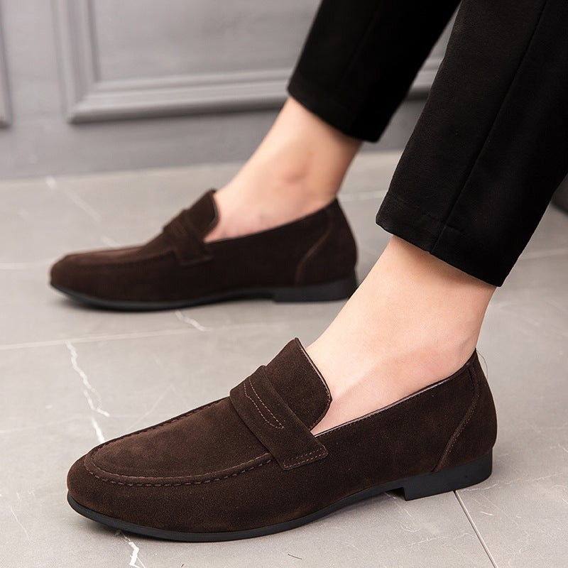2023 Autumn New British Men'S Casual Leather Shoes Pointed Toe Slip-On Korean Fashion Stylist Slip-On Fashion Shoes - Image 3