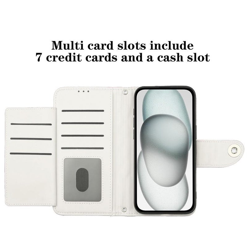 erorex For Honor 400 Pro 5G 160.8mm Global Rhombic Texture Flip Leather Phone Case with Lanyard(White) - Image 4