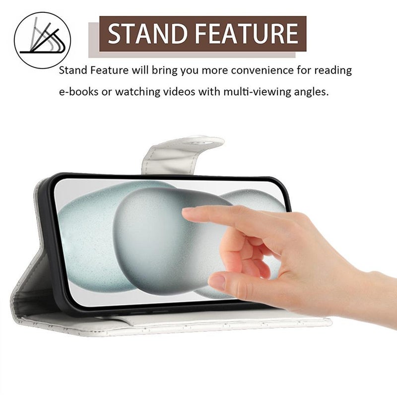 erorex For Honor 400 Pro 5G 160.8mm Global Rhombic Texture Flip Leather Phone Case with Lanyard(White) - Image 3