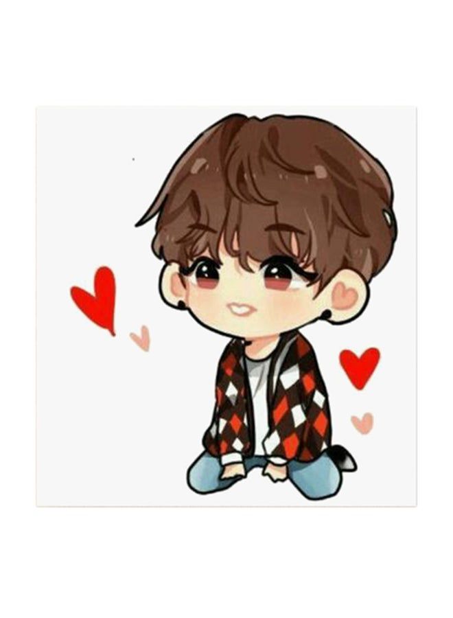 RYN BTS Boy Band MDF Wall Art Multicolour 30x30centimeter - Image 1