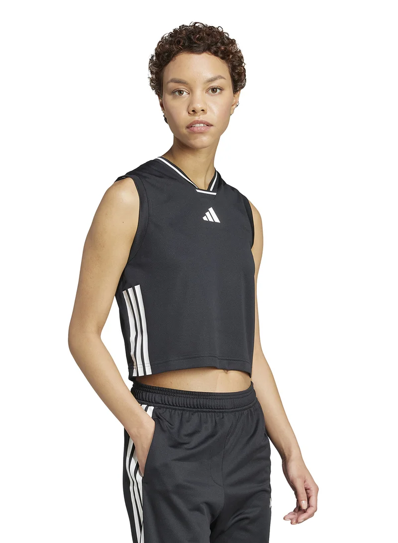 Adidas Tiro Cut 3 Stripe Mesh T-Shirt