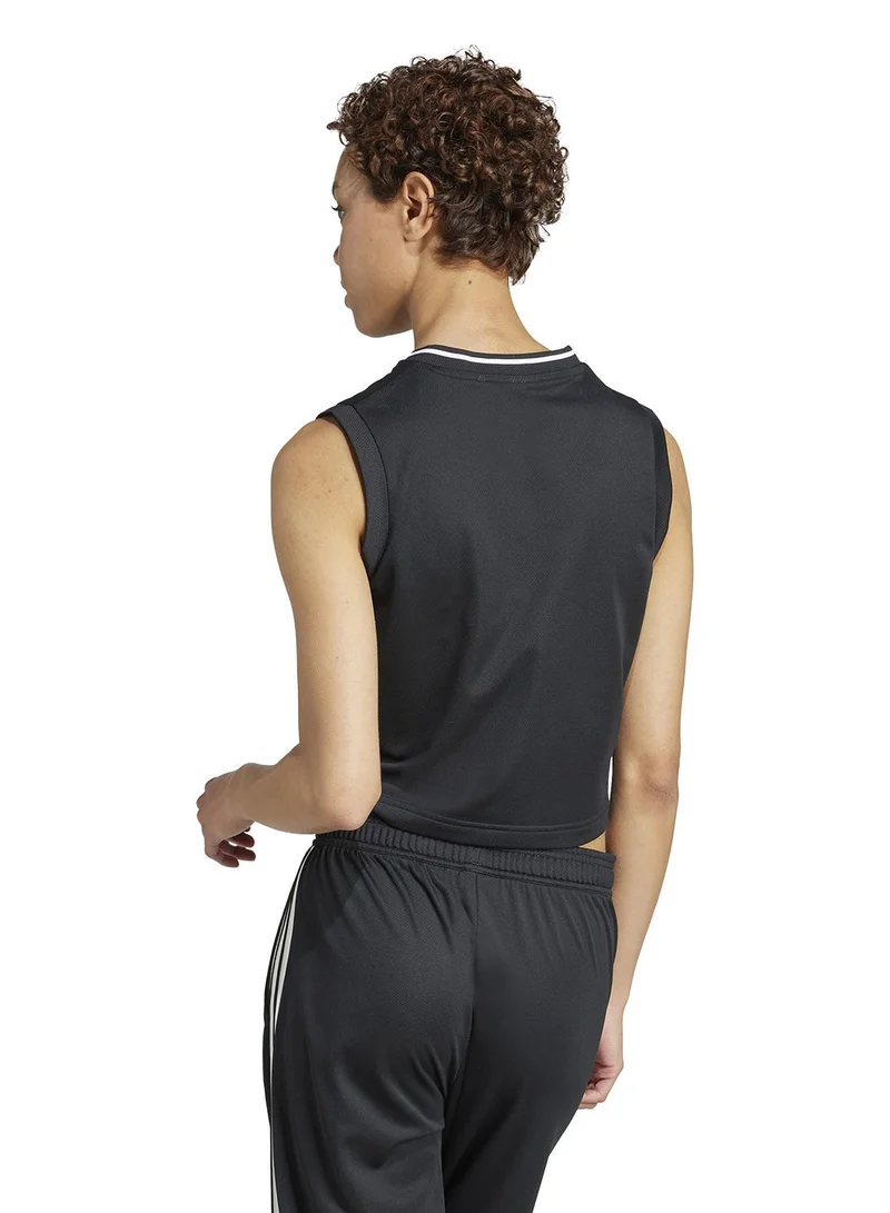 اديداس تيشيرت شبكي بخطوط تيرو الثلاثية