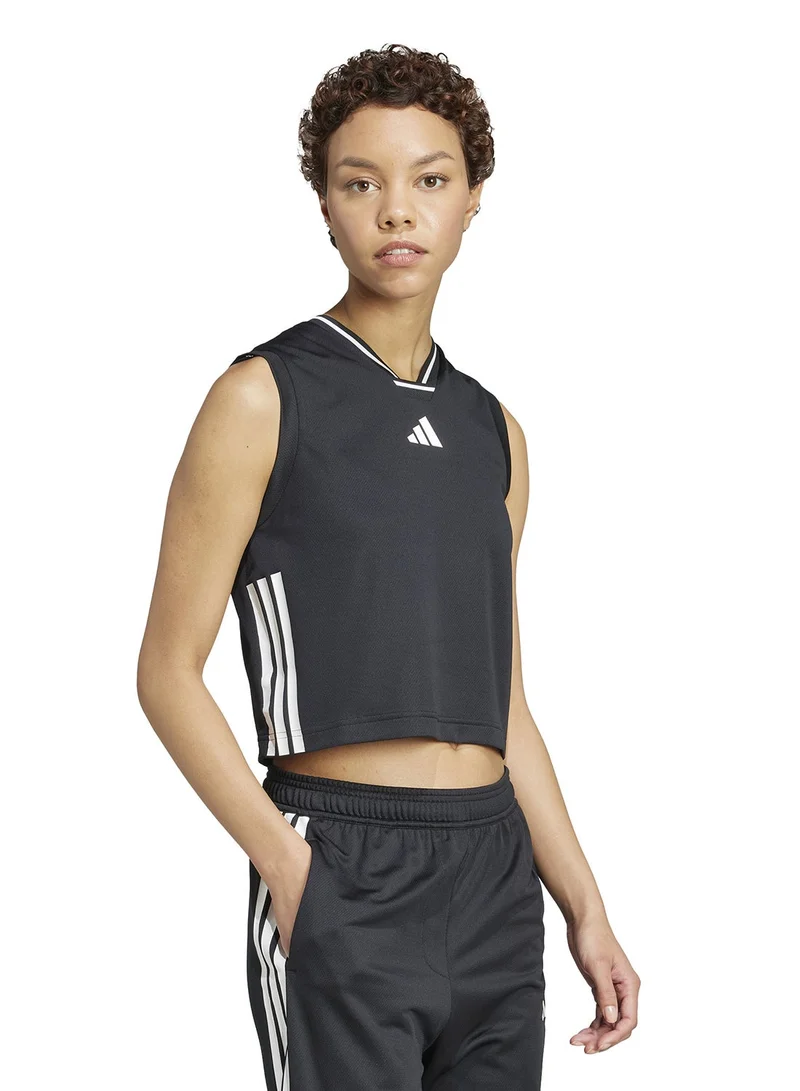 Adidas Tiro Cut 3 Stripe Mesh T-Shirt