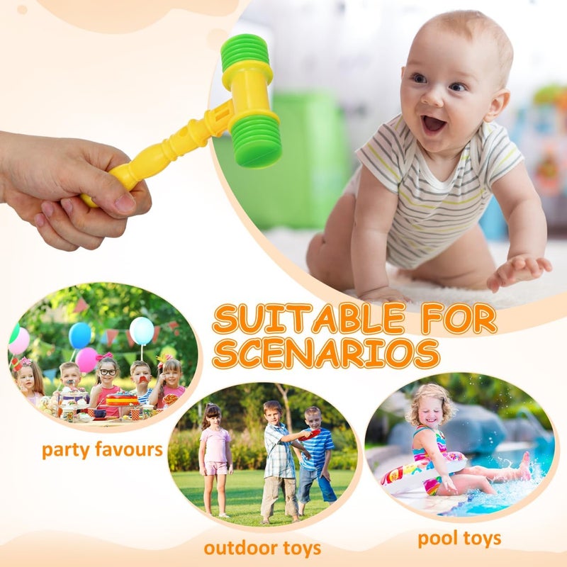 NUOBESTY 8pcs Hammer Pounding Toys, Plastic Squeaky Hammer Toy Musical Pounding Toy Beating Gavel Mallet Toys Educational Toys Random Color - Image 4