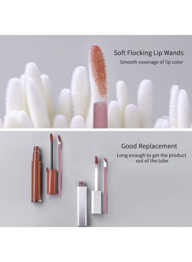ELESDA 100PCS Lip Applicators Disposable, Lips Wands Lip Brush Applicator Lipstick Brush Lip Gloss Applicator Mascara Brush Makeup Tool, Pink - Image 2