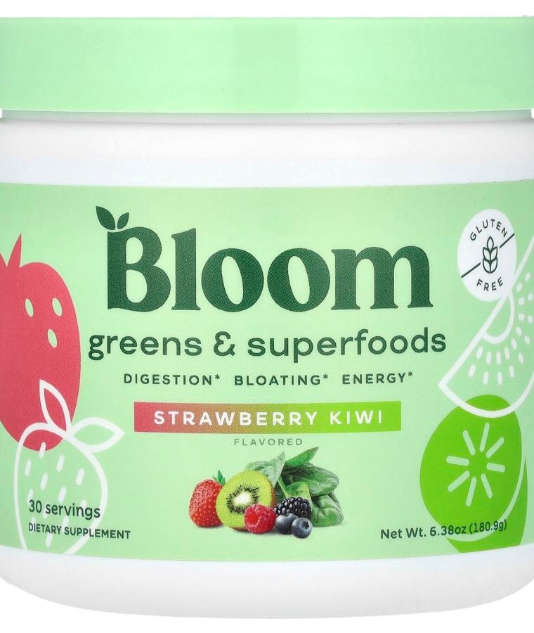 BLOOM Greens & Superfoods Strawberry Kiwi 6.38 oz (180.9 g)