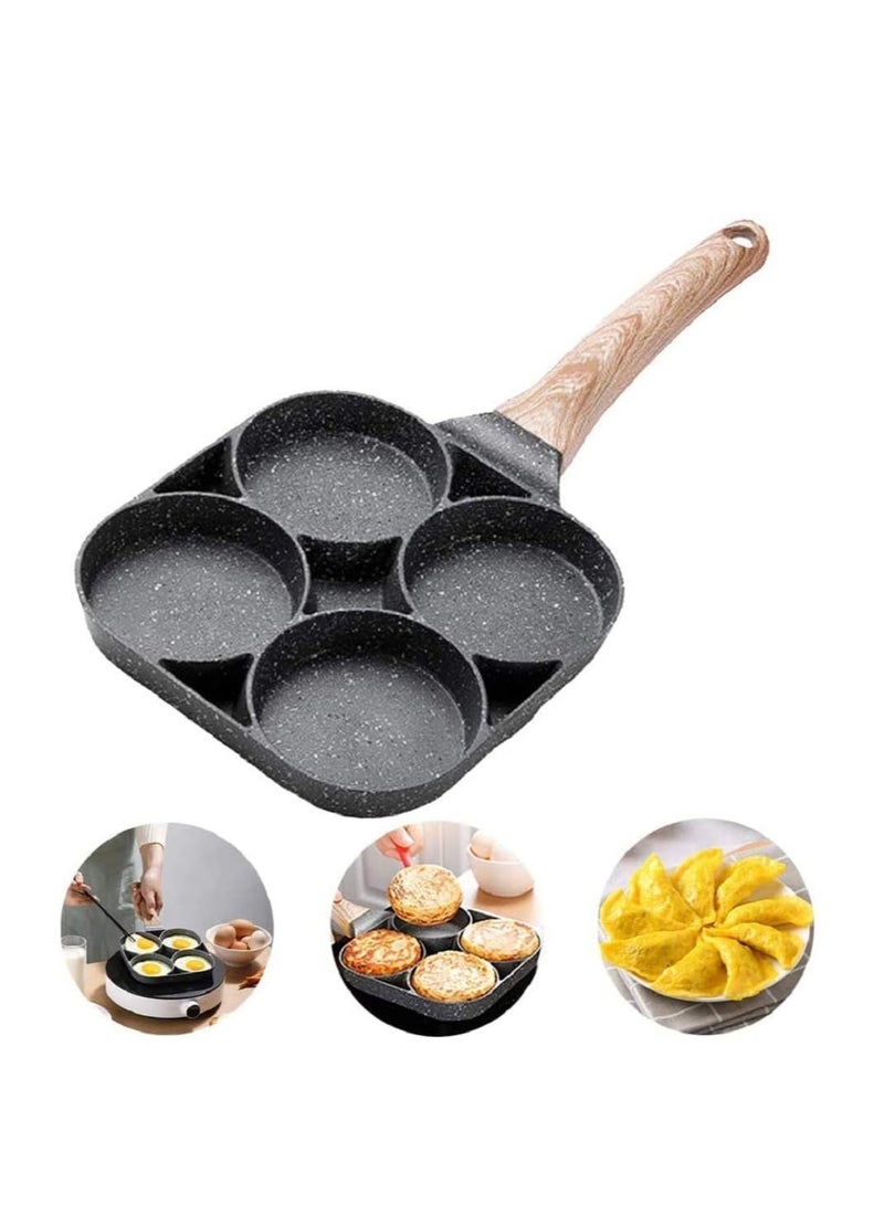ELTRAZONE Non-Stick Frying Pan with 4 Hole Pancake Pan Fried Egg Burger Pan - Image 1