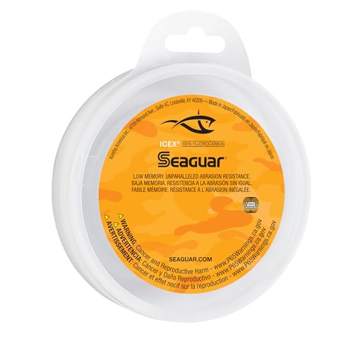 Seaguar IceX Fluorocarbon Fishing Line – Low Memory, Micro Diameter with Exceptional Abrasion Resistance, Knot and Tensile Strength, To Help Detect Bites, Made for Hard Water, 50-Yards, Clear - Image 1
