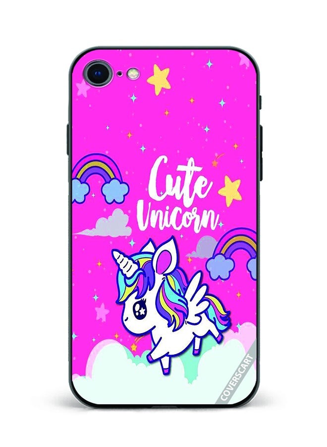 Protective Case Cover For Apple iPhone 7 Cute Unicorn Design Multicolour