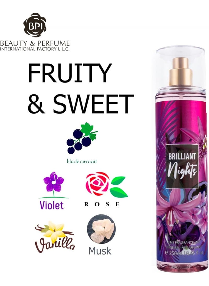 BPl Brilliant Nights Fragrance Mist Women 250ml - Image 2