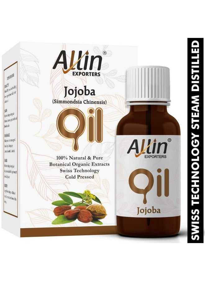Allin Exporters Jojoba Oil 100% Natural & Pure Cold Pressed Base Carrier Oil For Hair Growth, Dry Skin Massage, Face, Lips, Cuticles, Wrinkles, Fine Lines & Stretch Marks (30 Ml)  - Image 5